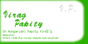 virag papity business card